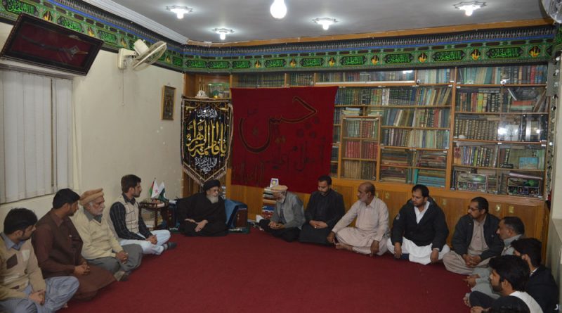 وحدت و اخوت کمیٹی خیبر پختونخواہ کا وفد قائد ملت جعفریہ آقائے موسوی سے ملاقات کررہا ہے ۔