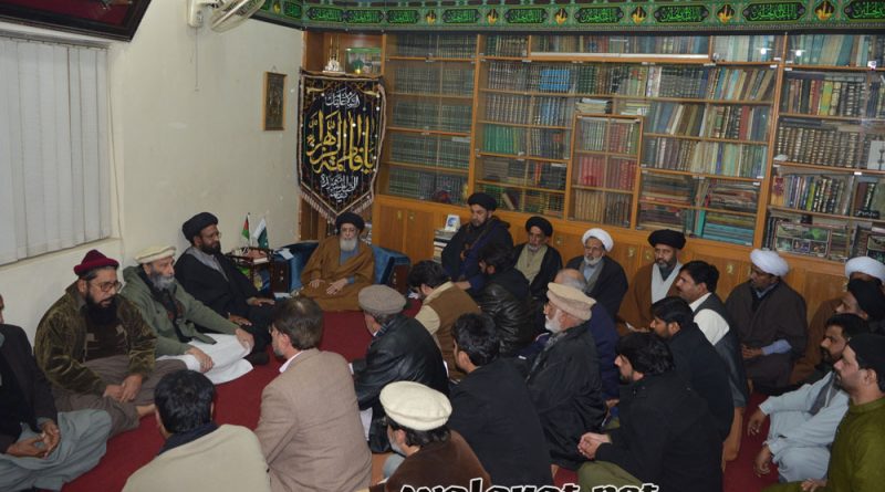 قائد ملت جعفریہ آغا سید حامد علی شاہ موسوی ایام عسکری ؑ کی تقریب سے خطاب کررہے ہیں ۔