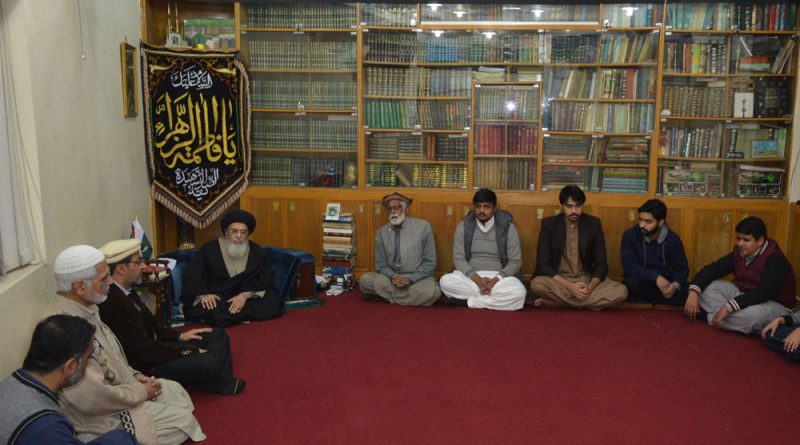 پشاور کے وفد کی قائد ملت جعفریہ آقائے موسوی سے ملاقات
