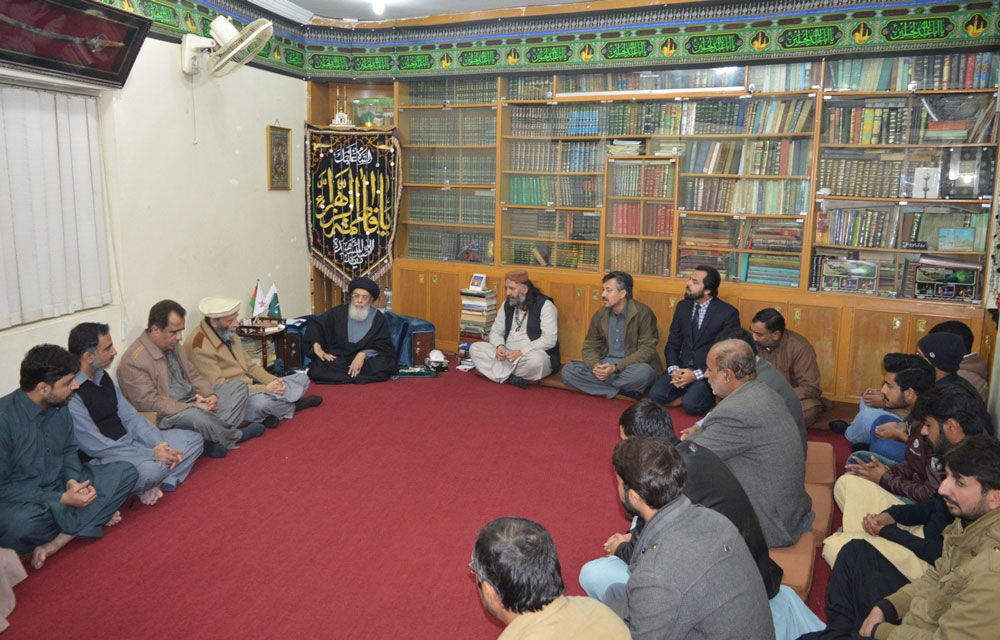 ٹی این ایف جے برطانیہ کا وفد قائد ملت جعففریہ سے ملاقات کر رہا ہے ۔