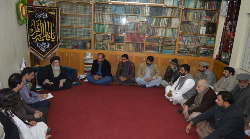 مختارفورس جھنگ فیصل آباد کا وفد قائد ملت جعفریہ سے ملاقات کررہا ہے ۔